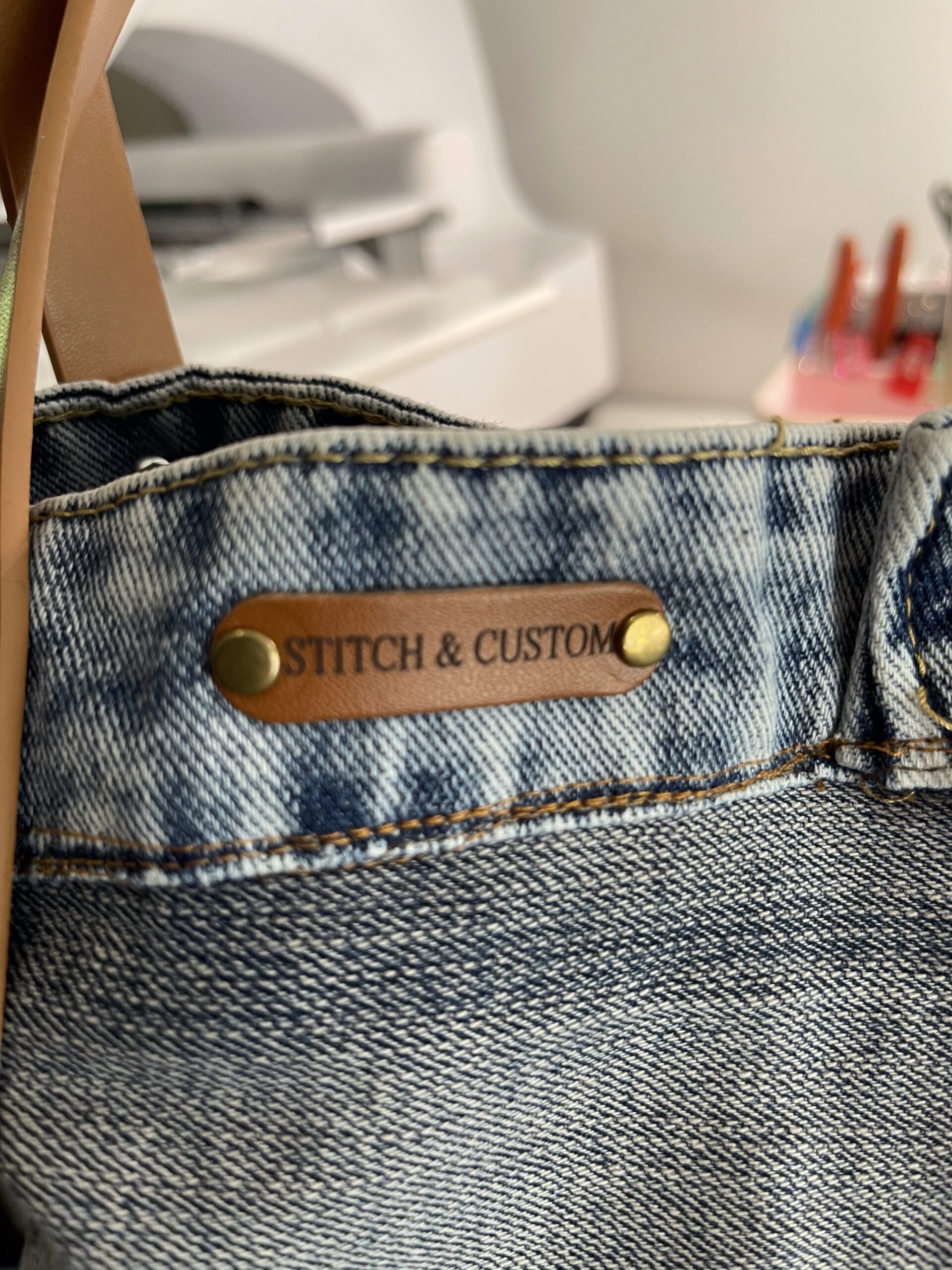 Patchwork Stud Skull Bag