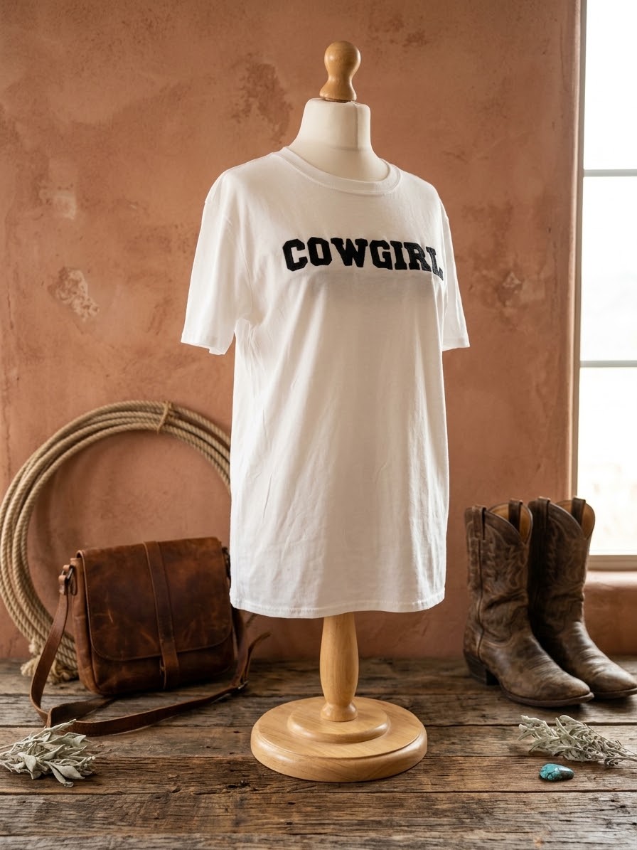 COWGIRL Sequin Appliqué Tee